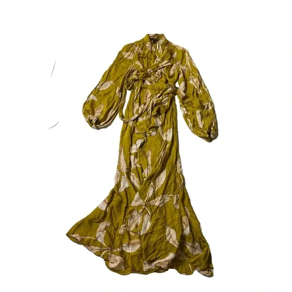 banana republic yellow silk dress NWOT Banana Republic Dreamer Silk Maxi Dress yellow